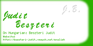 judit beszteri business card